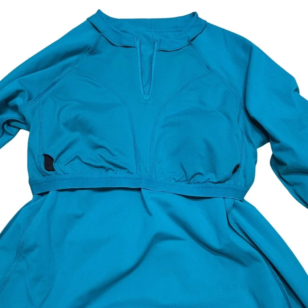 Nike Womens Victory Swim Tunic Small Teal Modest Full Coverage NWT NESSA440-345